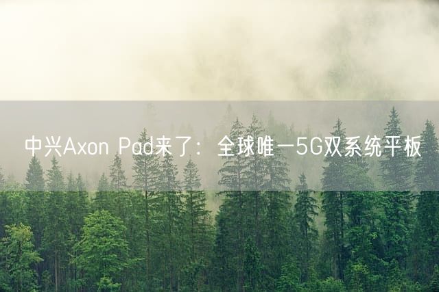 中兴Axon Pad来了：全球唯一5G双系统平板