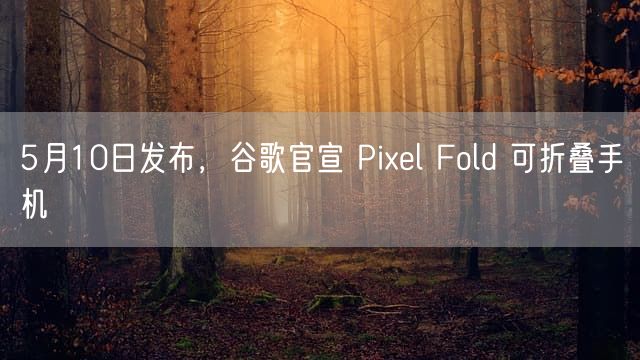 5月10日发布，谷歌官宣 Pixel Fold 可折叠手机