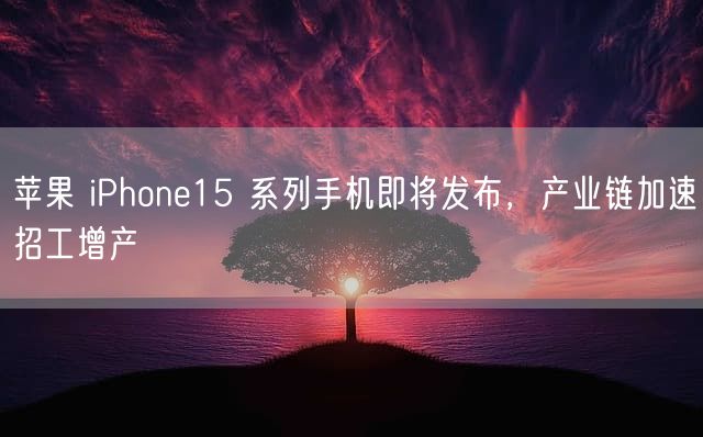 苹果 iPhone15 系列手机即将发布，产业链加速招工增产